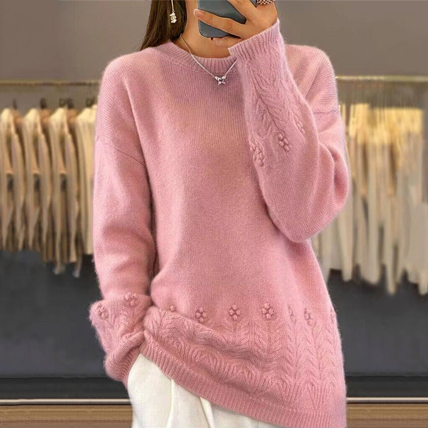 FLEUR™ | Pull maille florale douce