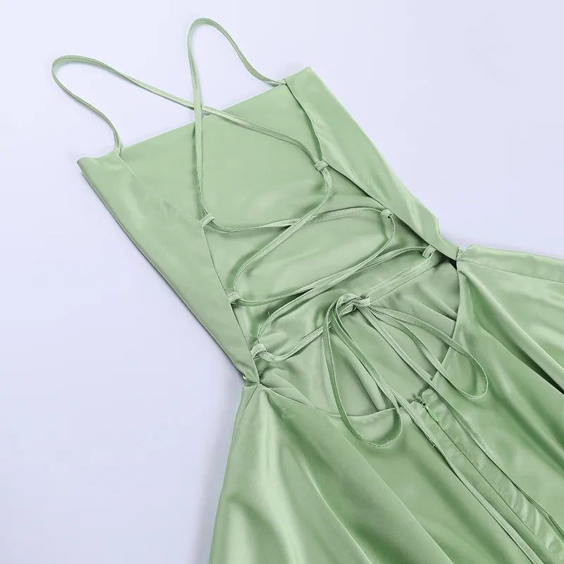 Robe Satinée Drapée CELESTIA