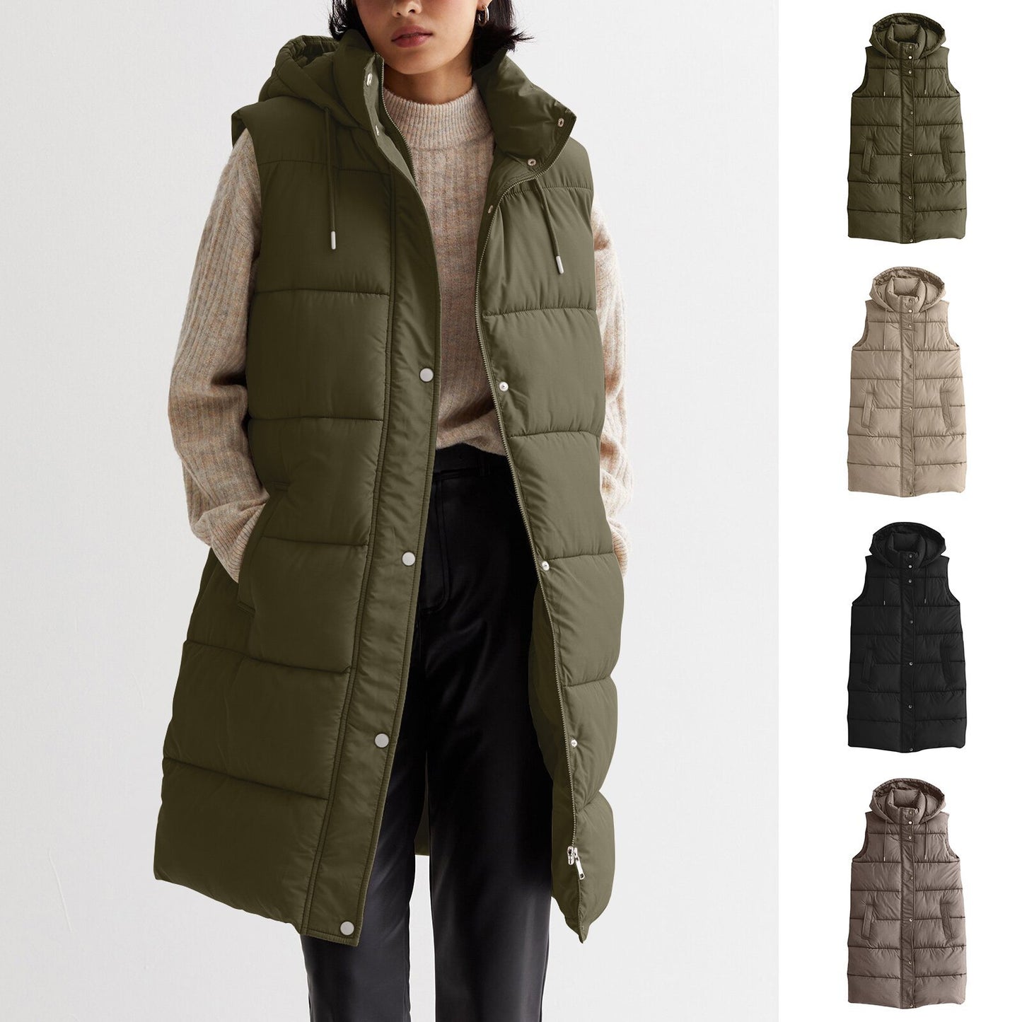 SELMA™ | Gilet long à capuche