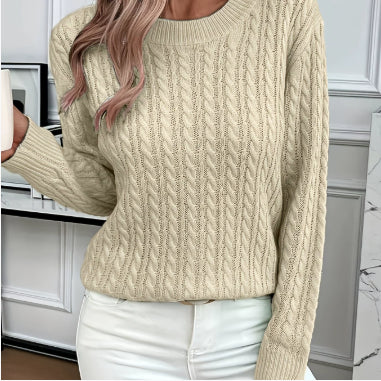 LIVIA™ | Pull torsadé col rond