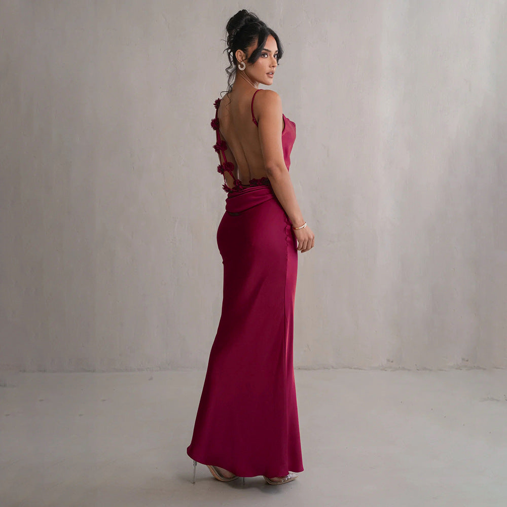 IRIS™ | Robe dos nu motif floral