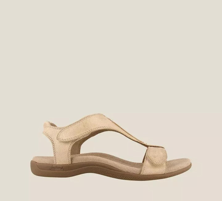 LILOU™ | Sandales à semelle compensée et larges sangles scratch
