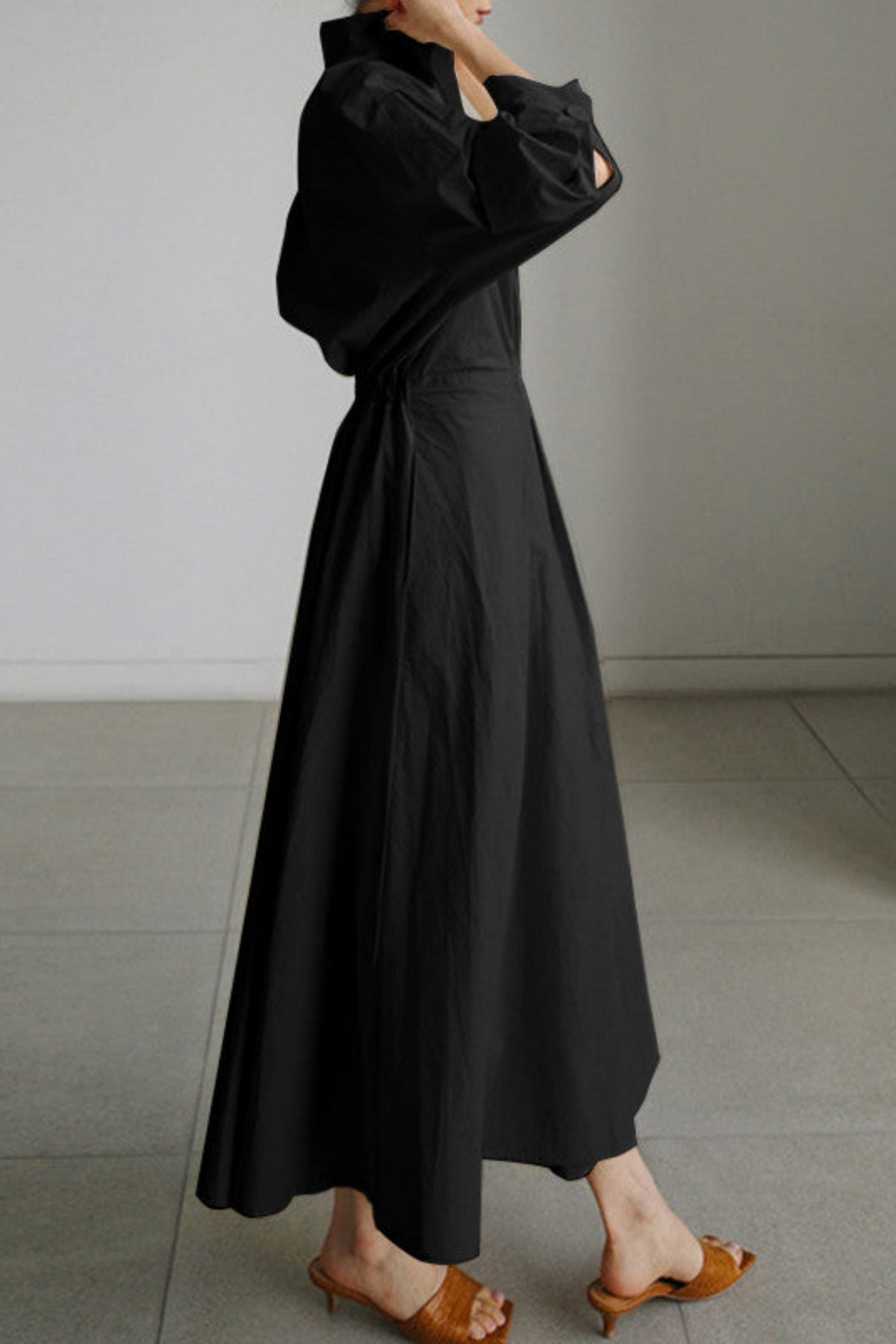 IRIS™ | Robe fluide à manches longues et taille élastique
