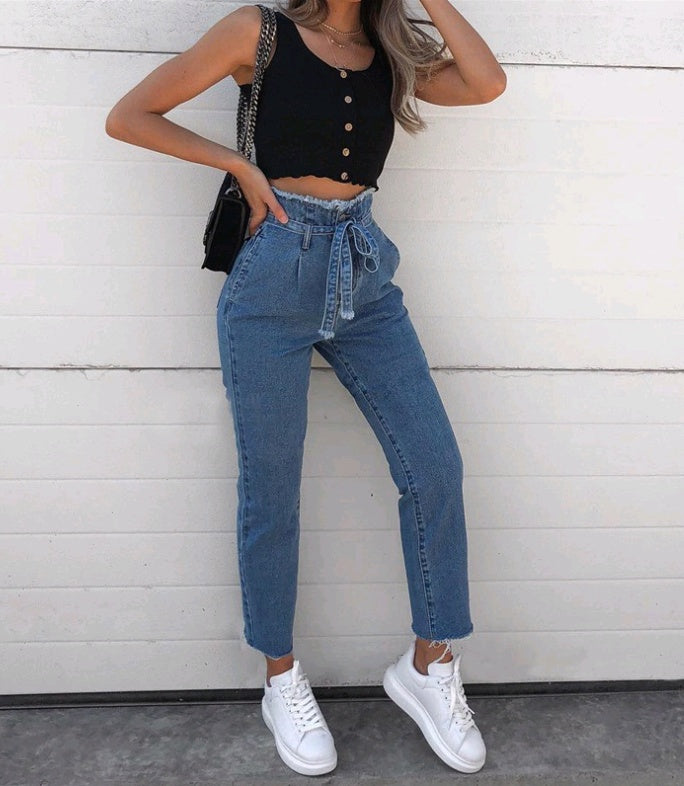 MARLENE™ | Jean taille haute coupe crayon