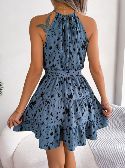 JADE™ | Robe imprimé léopard à volants