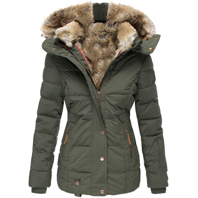 ALIX™ | Manteau slim à col fourrure