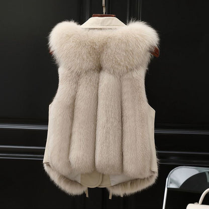 LÉA™ | Gilet court en fourrure artificielle