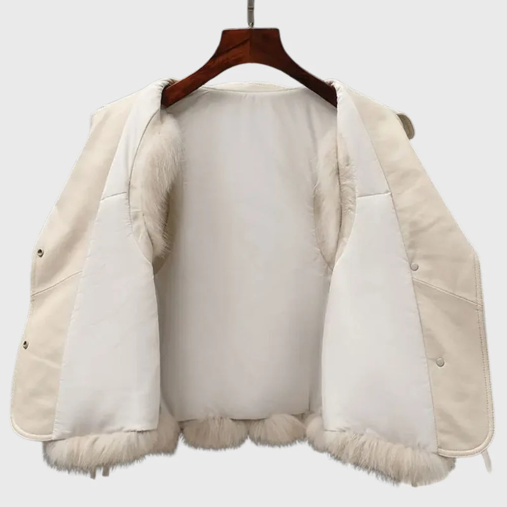 LÉA™ | Gilet court en fourrure artificielle