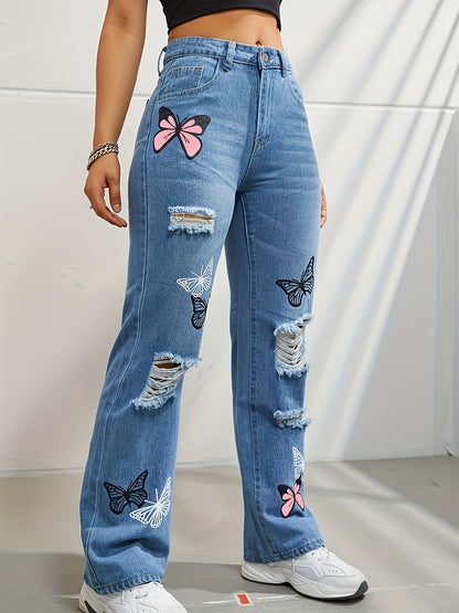 VANESSA™ | Jean papillon déchiré