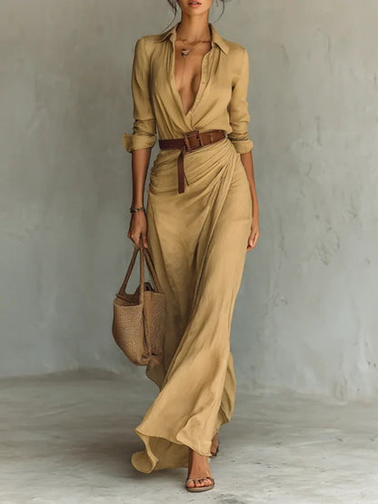 Robe Maxi en Suédine Chic