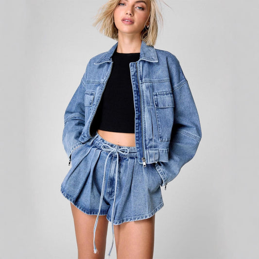CHLOÉ™ | Ensemble denim taille haute