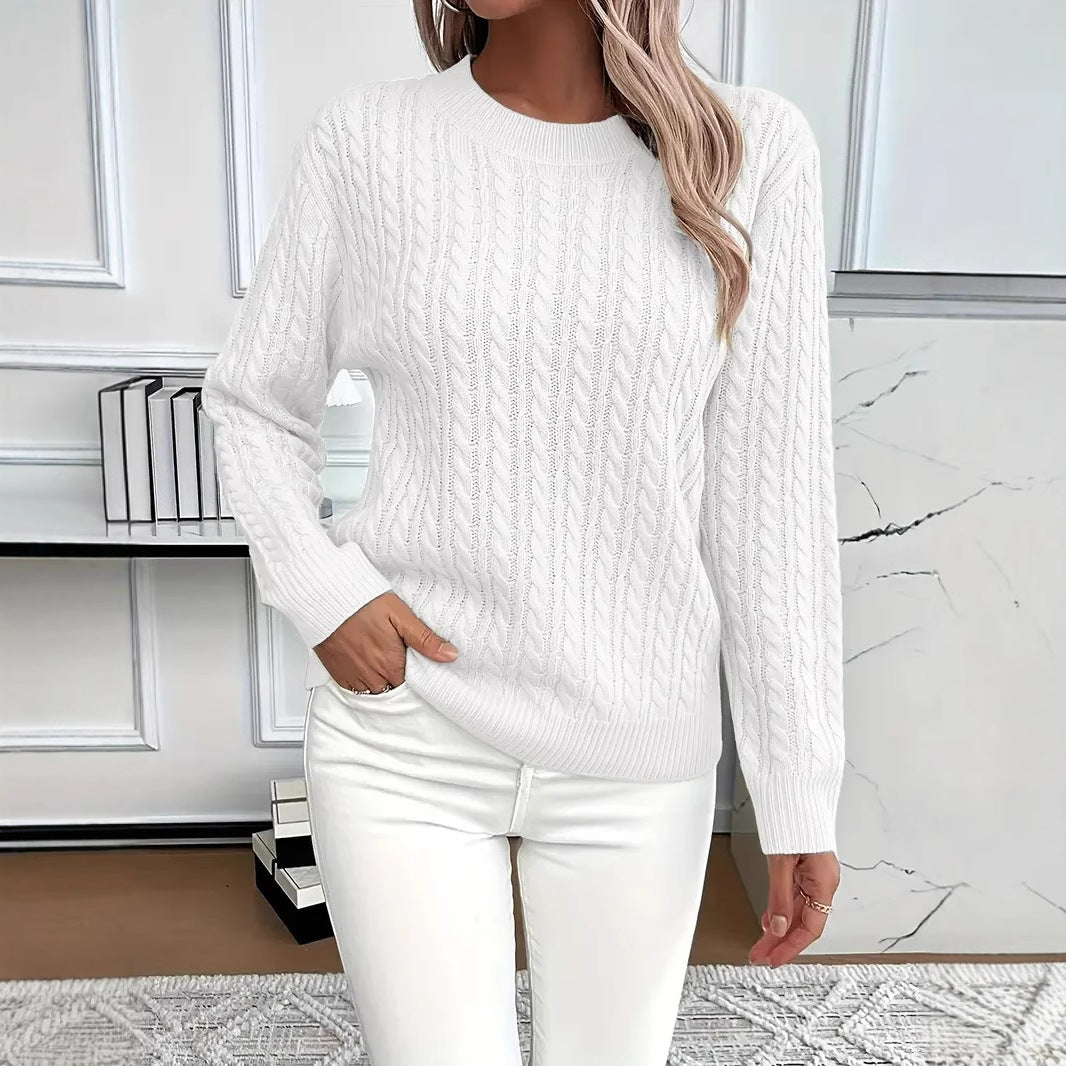 LIVIA™ | Pull torsadé col rond