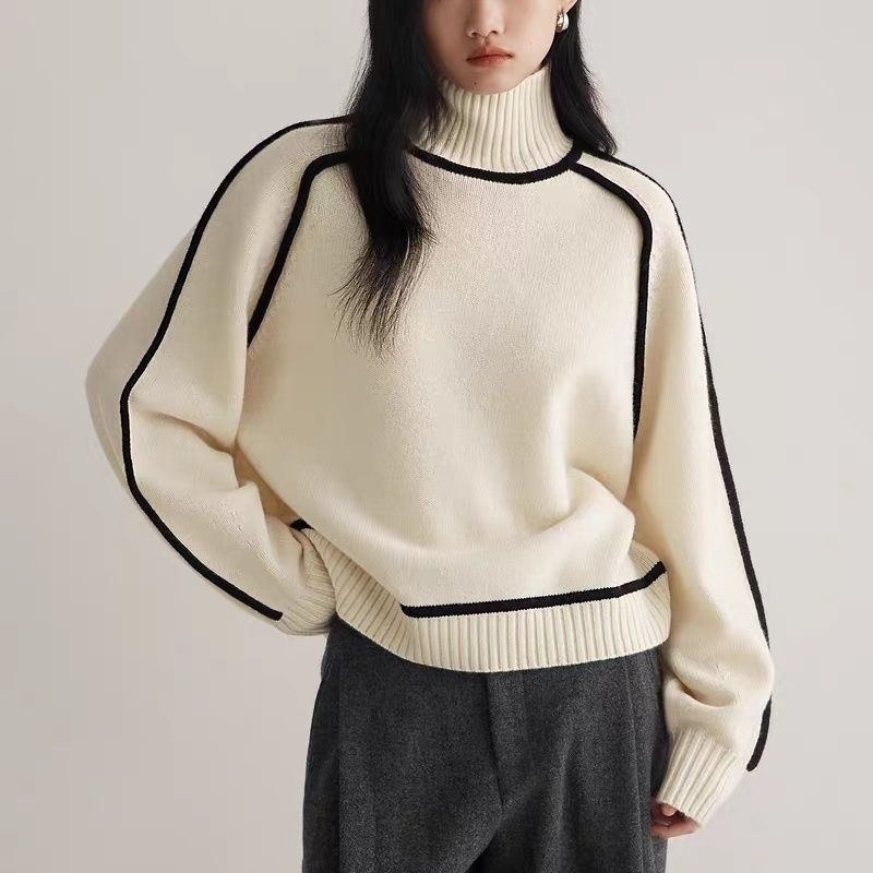 LÉNA™ | Pull demi-col roulé loose