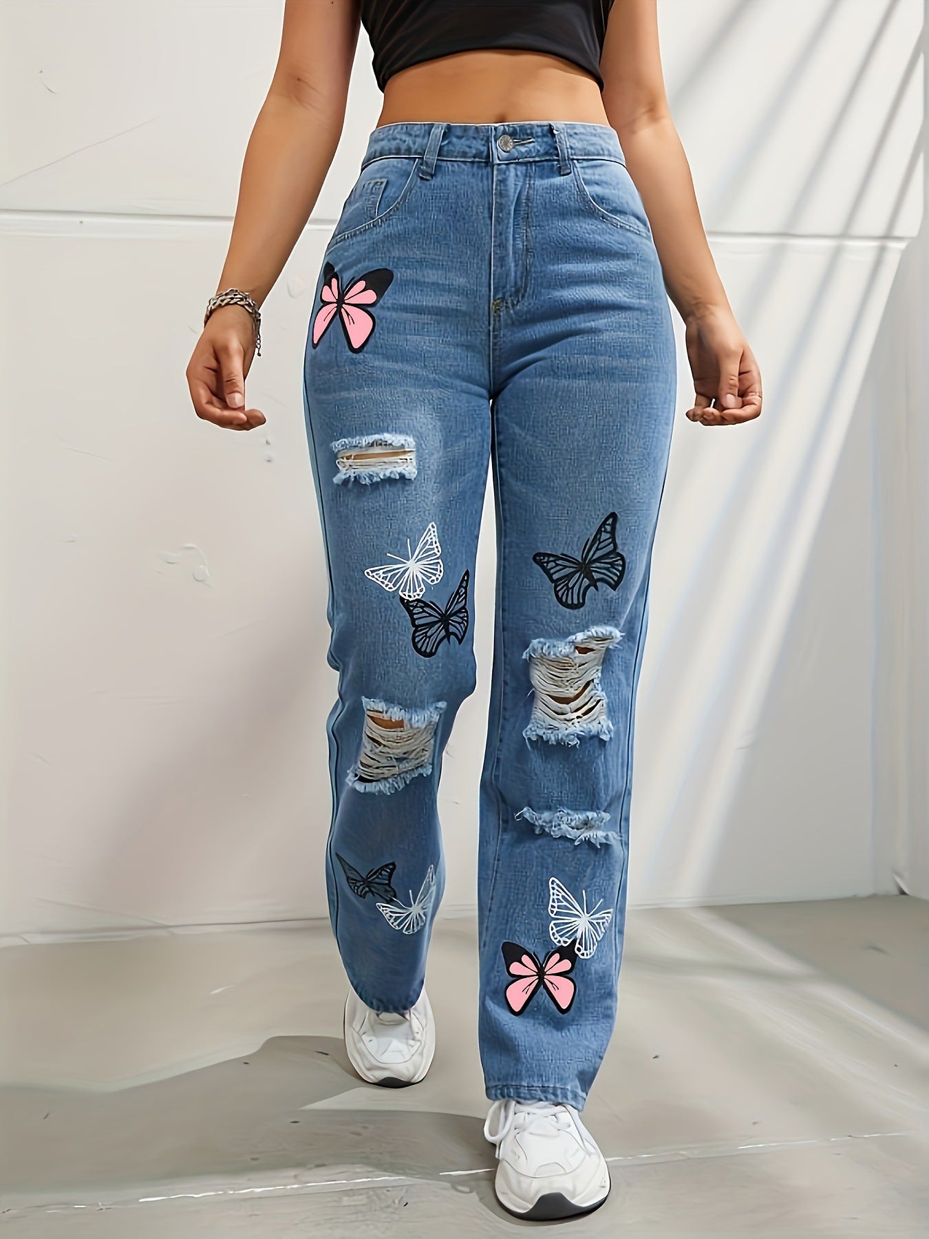 VANESSA™ | Jean papillon déchiré