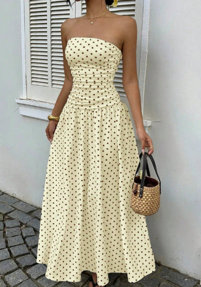 MARION™ | Robe à pois off-shoulder