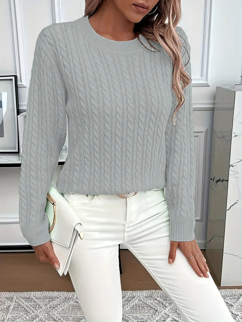 LIVIA™ | Pull torsadé col rond