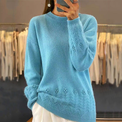 FLEUR™ | Pull maille florale douce