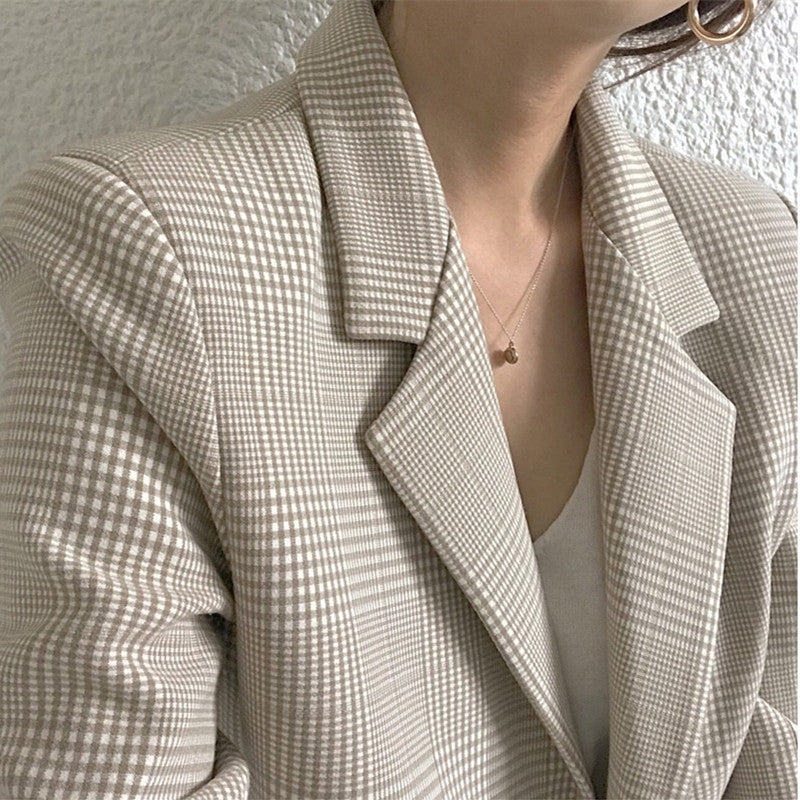 CLARA™ | Blazer à carreaux rétro