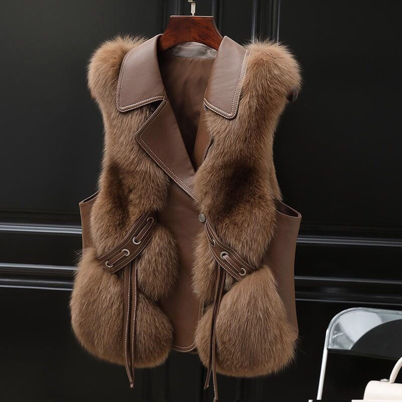 LÉA™ | Gilet court en fourrure artificielle