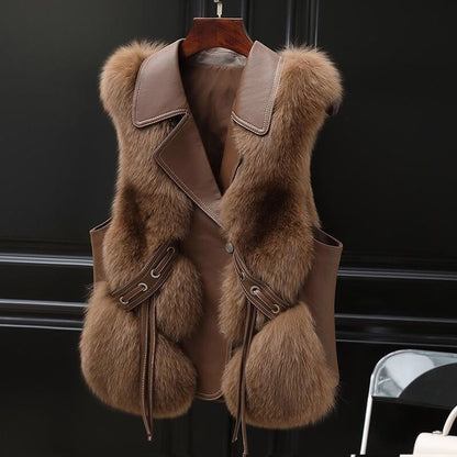 LÉA™ | Gilet court en fourrure artificielle