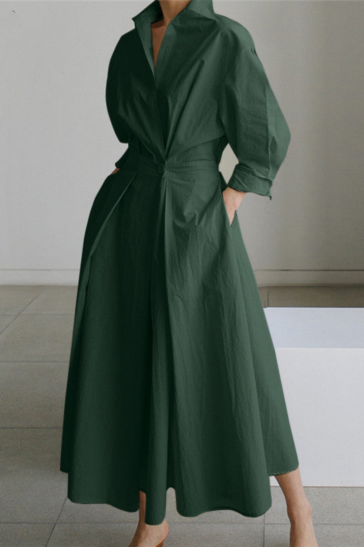 IRIS™ | Robe fluide à manches longues et taille élastique