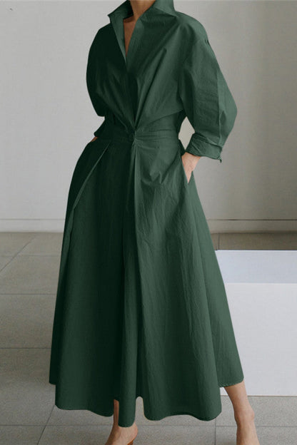 IRIS™ | Robe fluide à manches longues et taille élastique