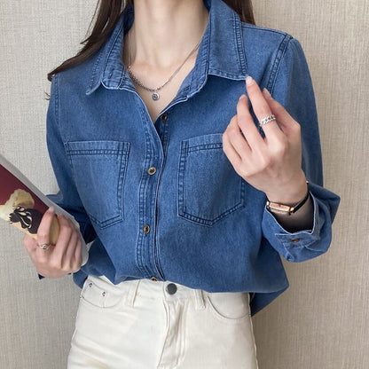 VICTORIA™ | Chemise denim soft coupe vintage