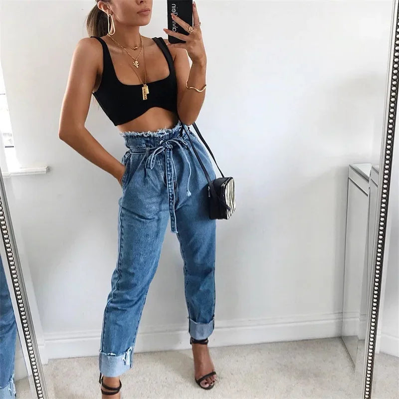MARLENE™ | Jean taille haute coupe crayon