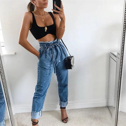 MARLENE™ | Jean taille haute coupe crayon