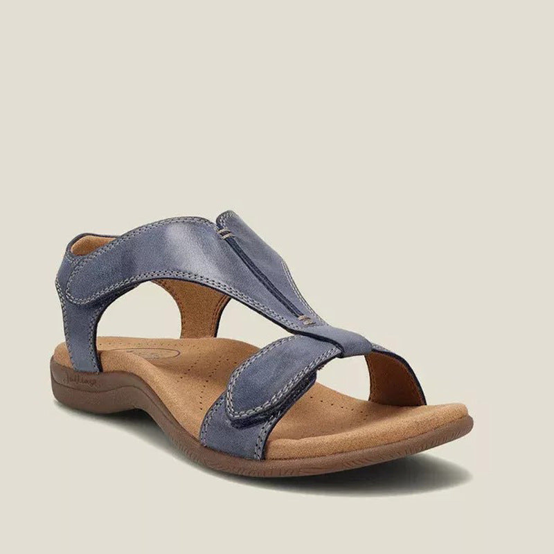 LILOU™ | Sandales à semelle compensée et larges sangles scratch