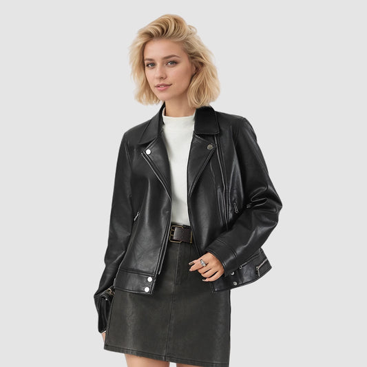 LÉNA™ | Veste en cuir courte