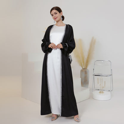 ÉLODIE™ | Robe unie à manches ballon et perles