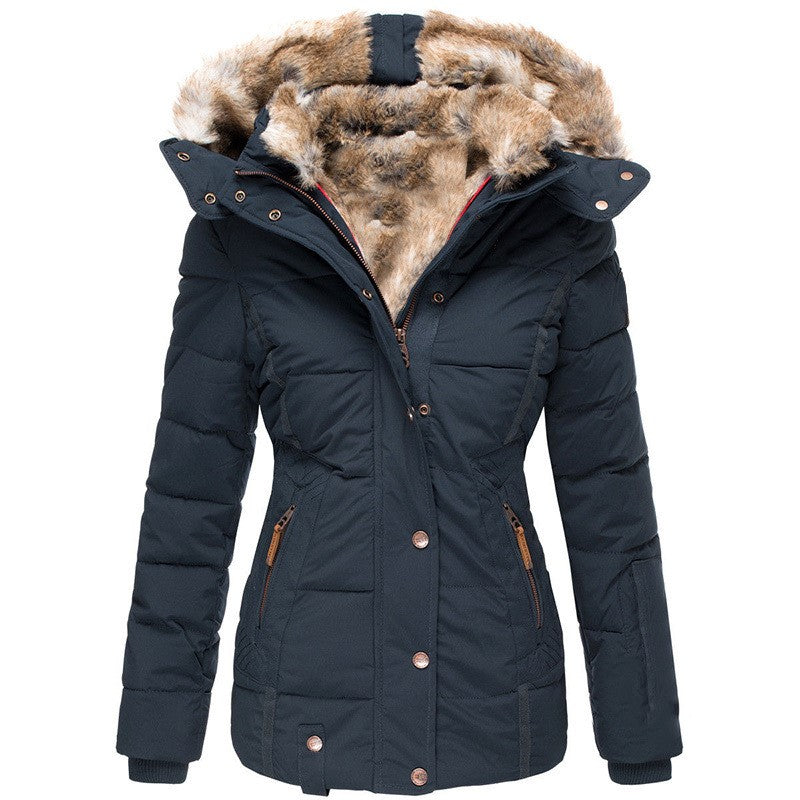 ALIX™ | Manteau slim à col fourrure
