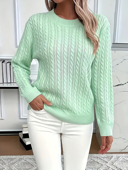 LIVIA™ | Pull torsadé col rond
