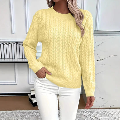 LIVIA™ | Pull torsadé col rond