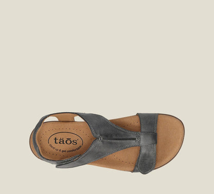 LILOU™ | Sandales à semelle compensée et larges sangles scratch