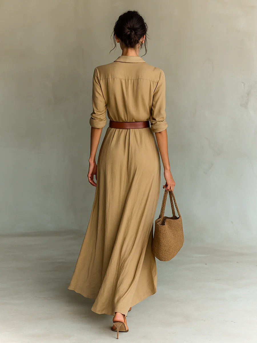 Robe Maxi en Suédine Chic