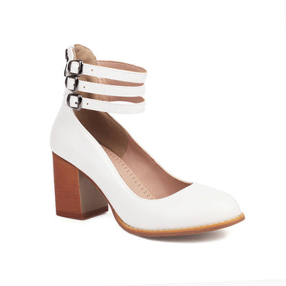 MARGAUX™ | Mary Jane vintage à talon bloc