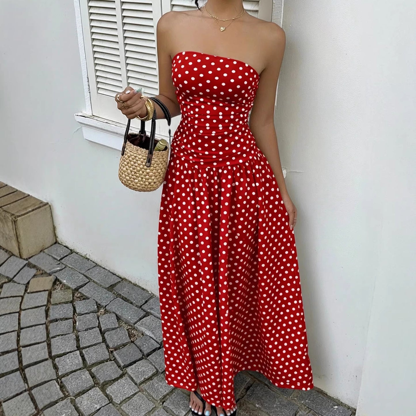 MARION™ | Robe à pois off-shoulder