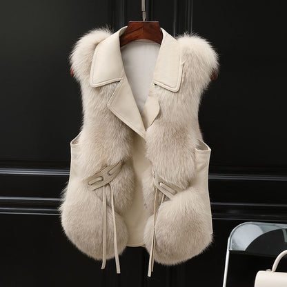 LÉA™ | Gilet court en fourrure artificielle