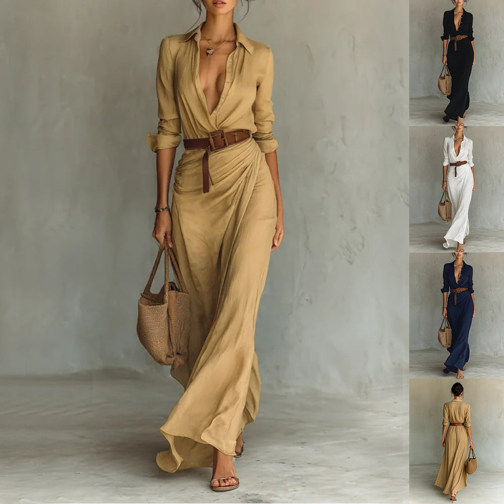 Robe Maxi en Suédine Chic