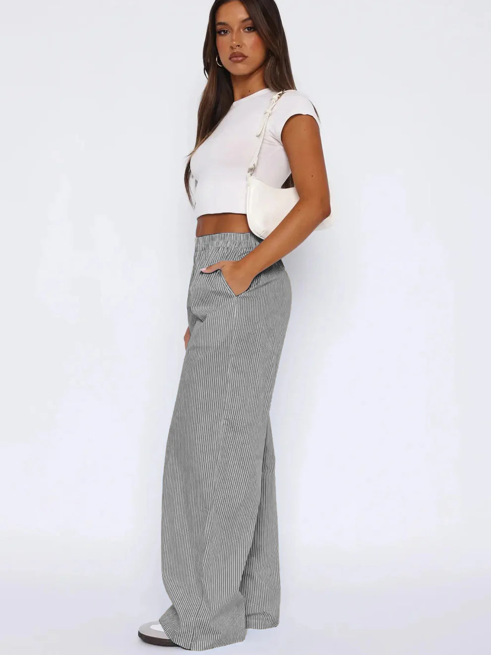 ABIGAIL™ | Pantalon rayé à poches