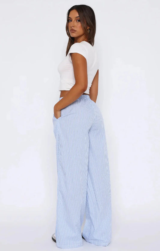 ABIGAIL™ | Pantalon rayé à poches