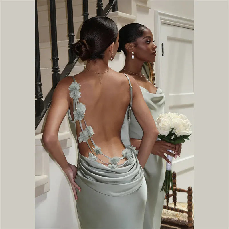 IRIS™ | Robe dos nu motif floral
