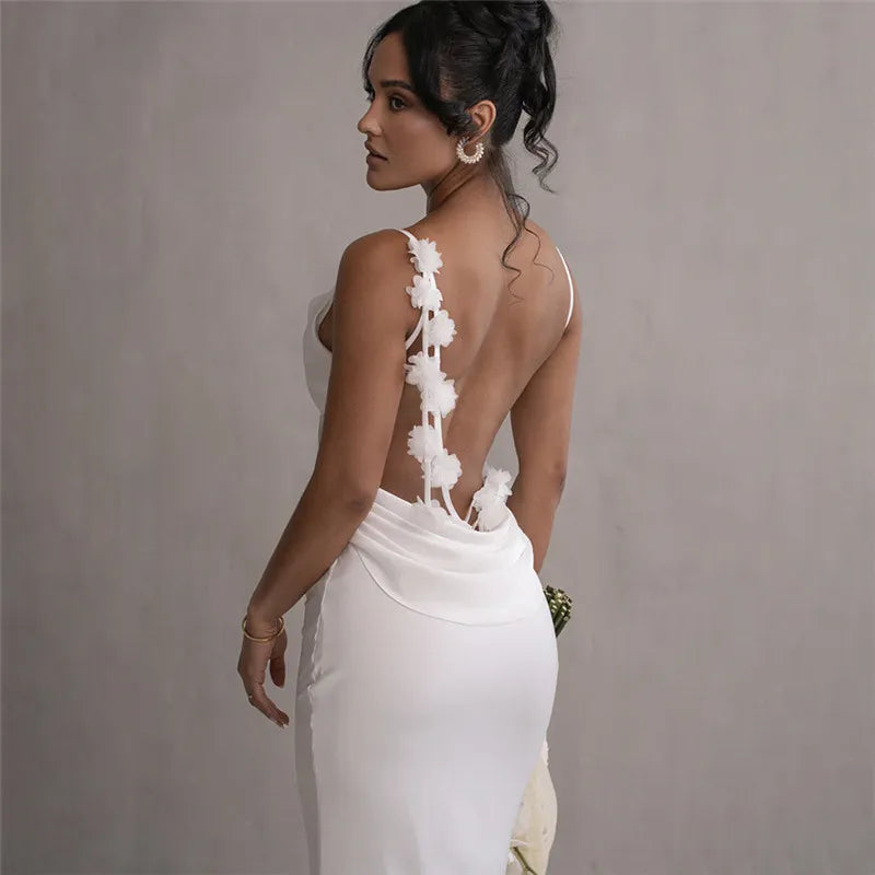 IRIS™ | Robe dos nu motif floral
