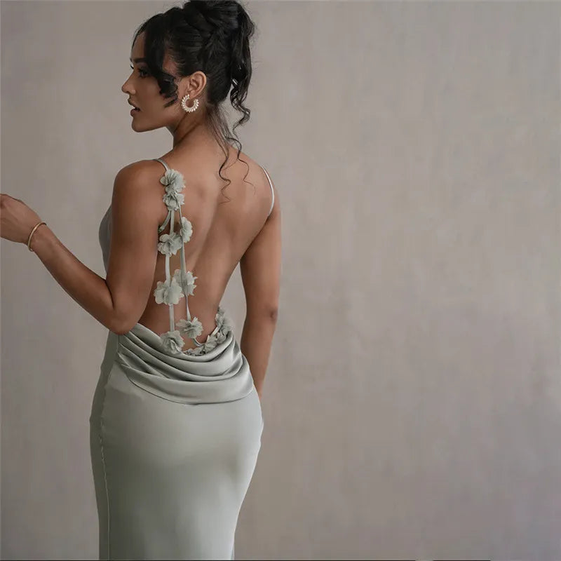 IRIS™ | Robe dos nu motif floral