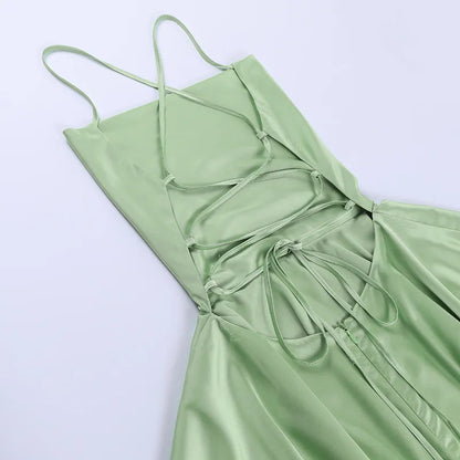 Robe Satinée Drapée CELESTIA