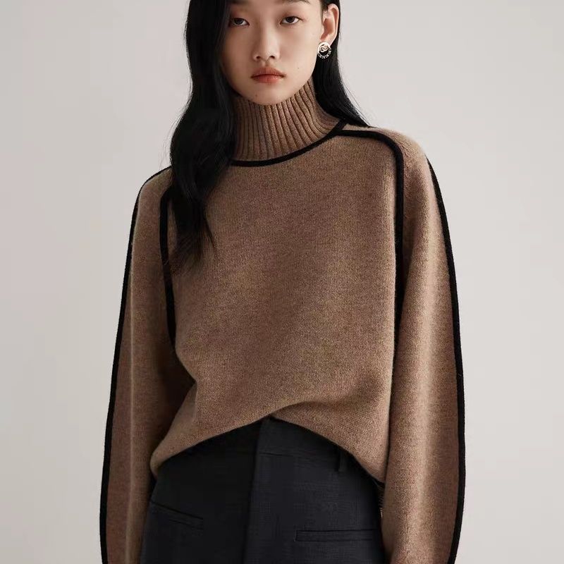 LÉNA™ | Pull demi-col roulé loose