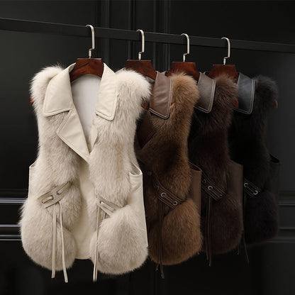 LÉA™ | Gilet court en fourrure artificielle