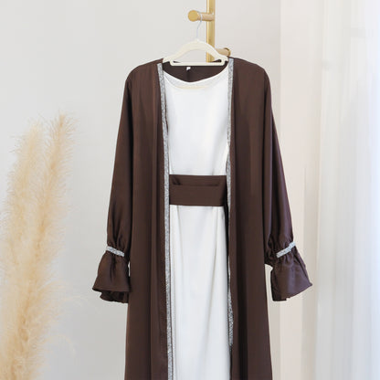 ÉLODIE™ | Robe unie à manches ballon et perles